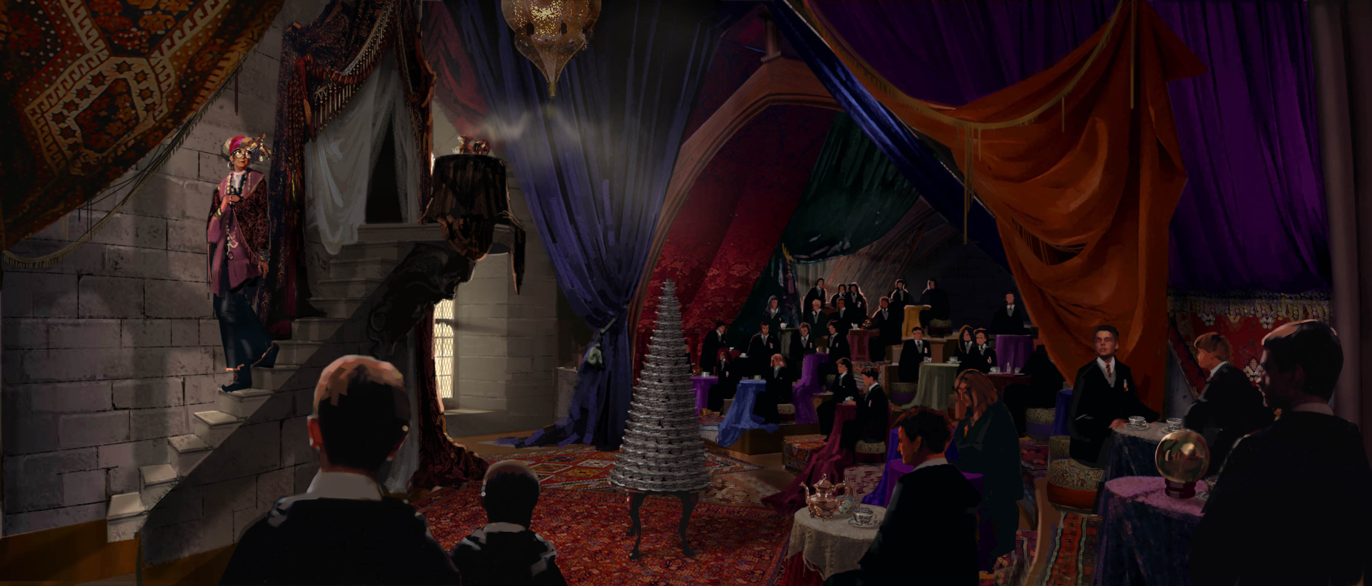 SybilTrelawney WB F3 TrelawneyInDivinationClassroomWithStudents Illust 080615 Land