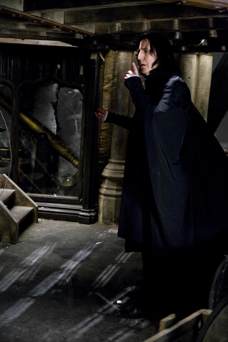 Snape telling Harry to be quiet at the Tallest Tower 