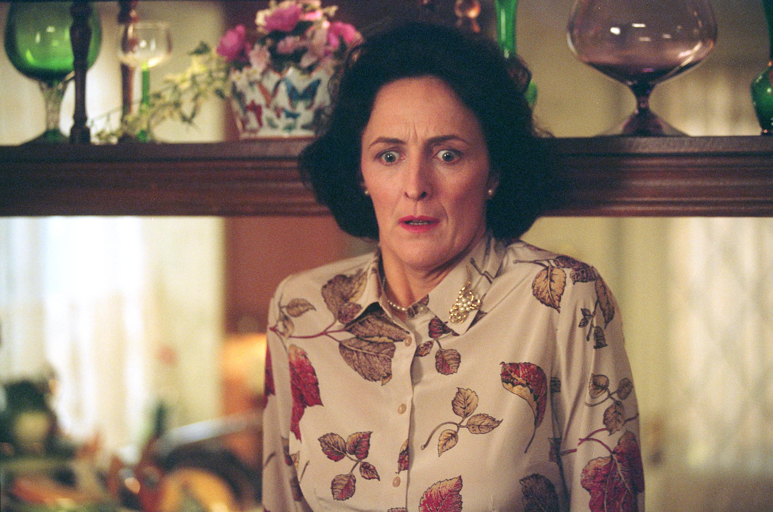 Aunt Petunia looking shocked from the Prisoner of Azkaban 