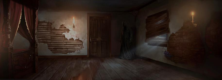 The empty bedroom of the Shrieking Shack 
