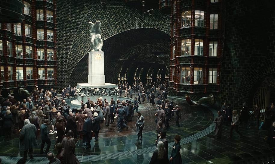 Panic at the Ministry of Magic from the Deathly Hallows PArt 2 
