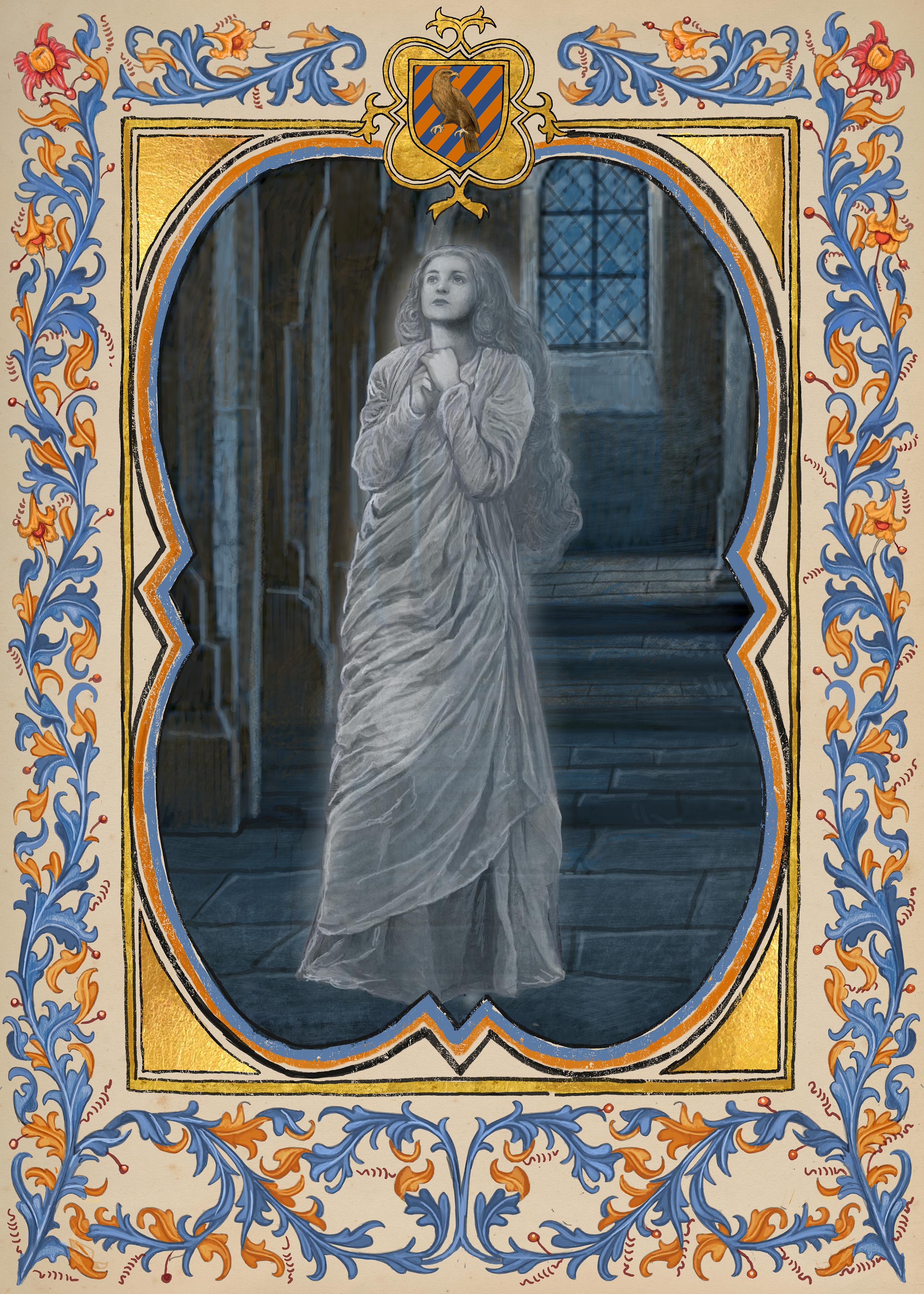 PM illustrations Hogwarts Ghost Grey Lady still
