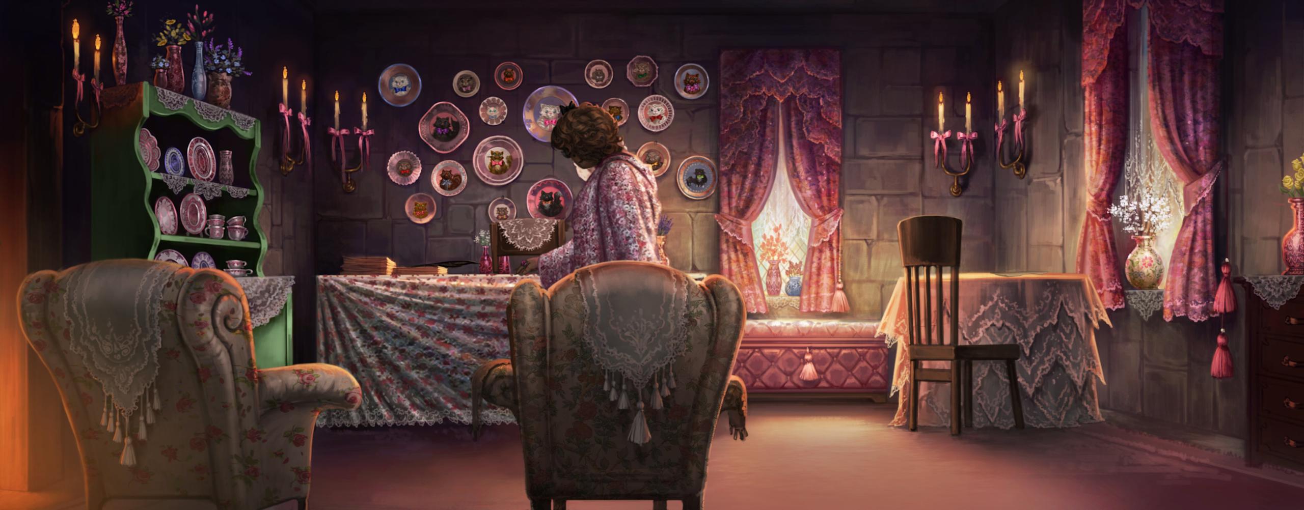 Professor Umbridge's office at Hogwarts.