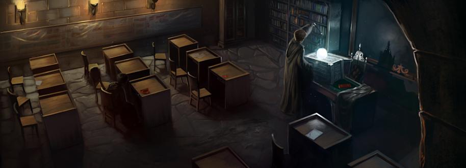 Lupin teaches the Patronus charm to Harry. 