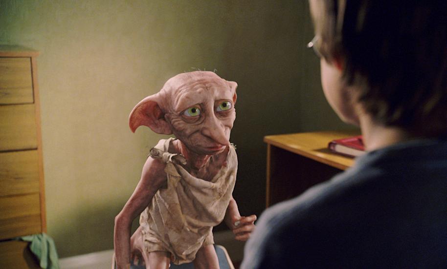 Dobby stands in Harry's bedroom