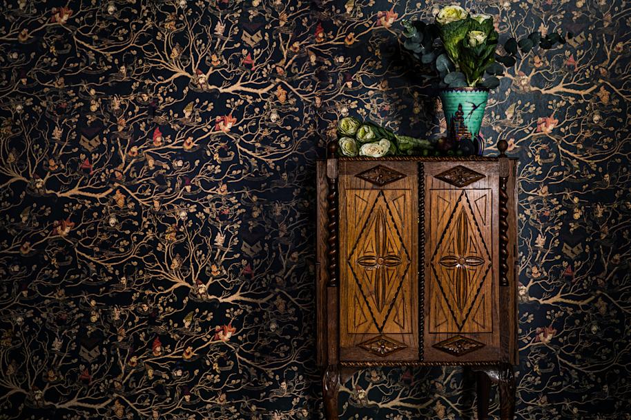 MinaLima Black Family Tapestry wallpaper