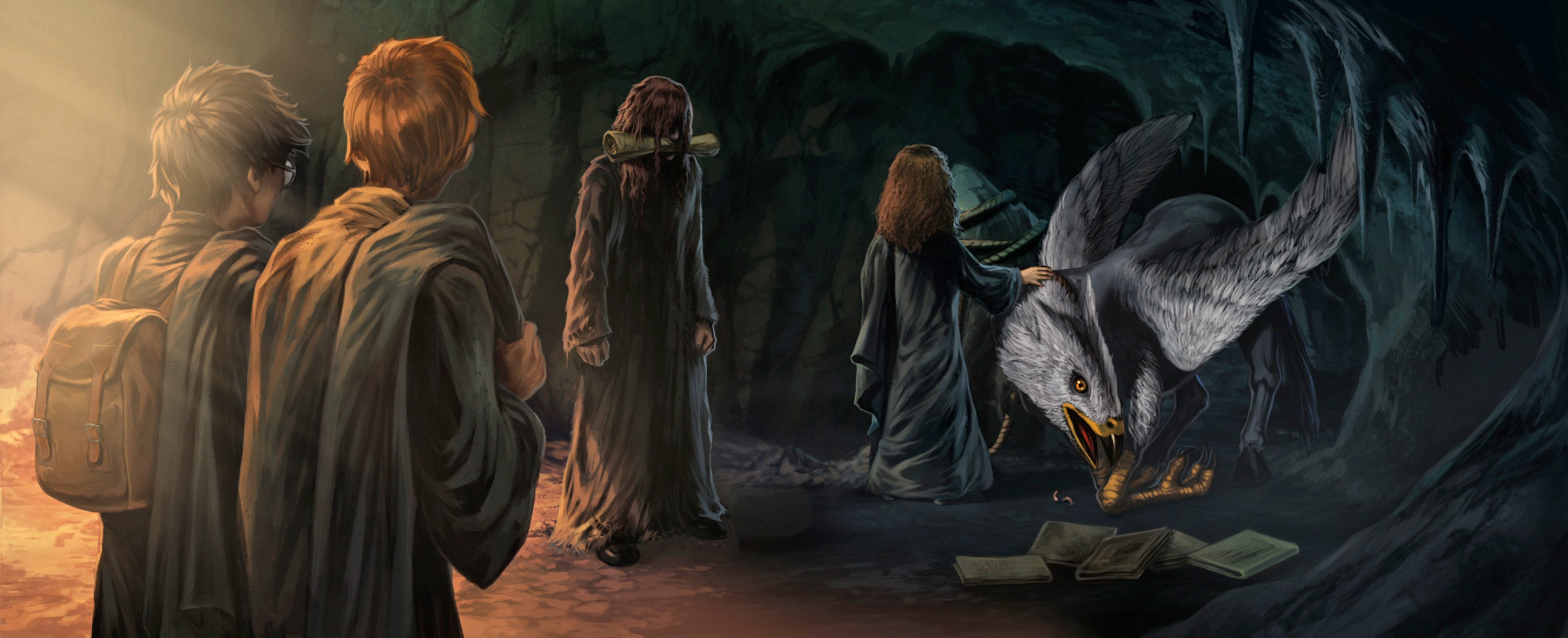 SiriusBlack PM B4C27M1 SiriusWithBuckbeakHarryRonHermione Moment