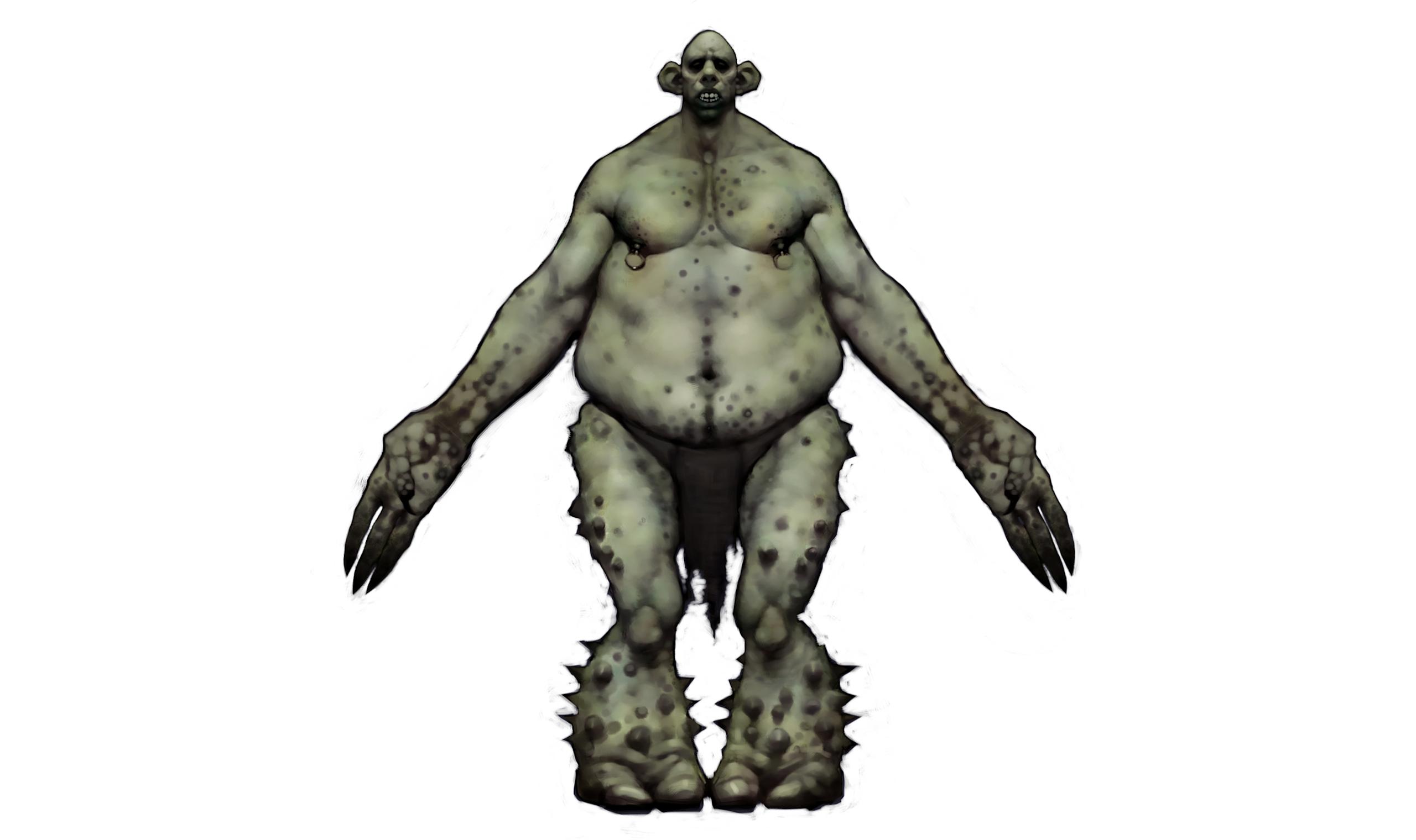 illustration of a mountain troll 