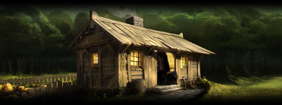 The exterior of Hagrid's Hut.