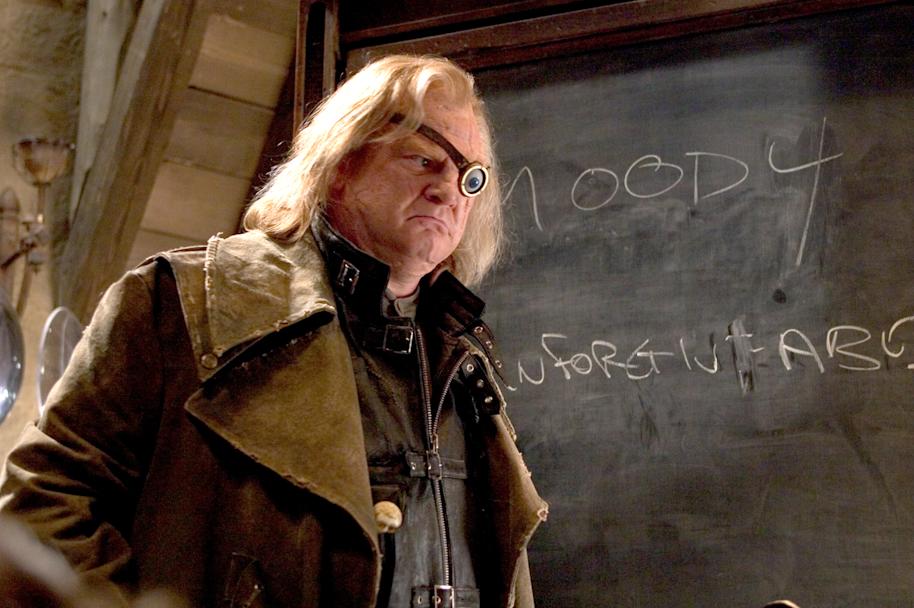 Moody looking angry in his classroom.