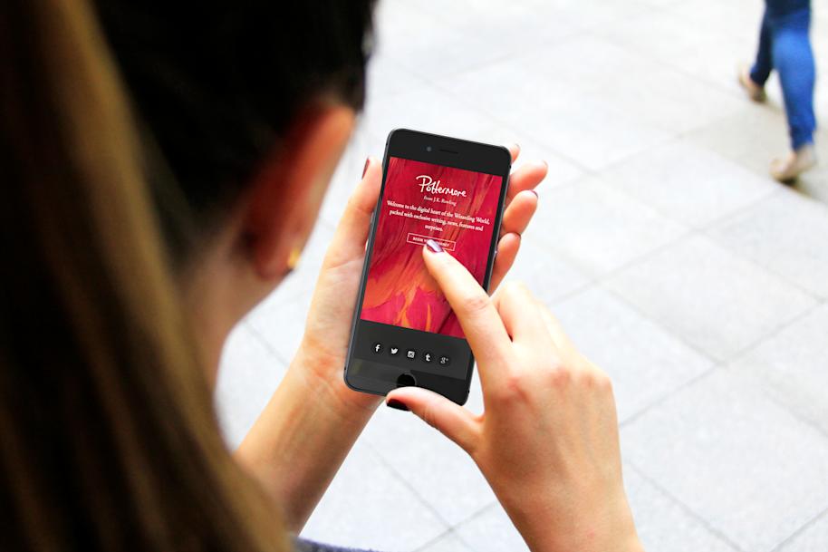 Pottermore on a smart phone