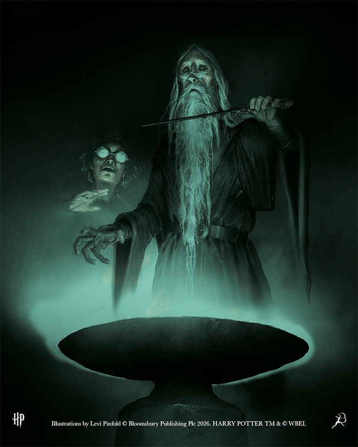 Illustration of Harry and Dumbledore together